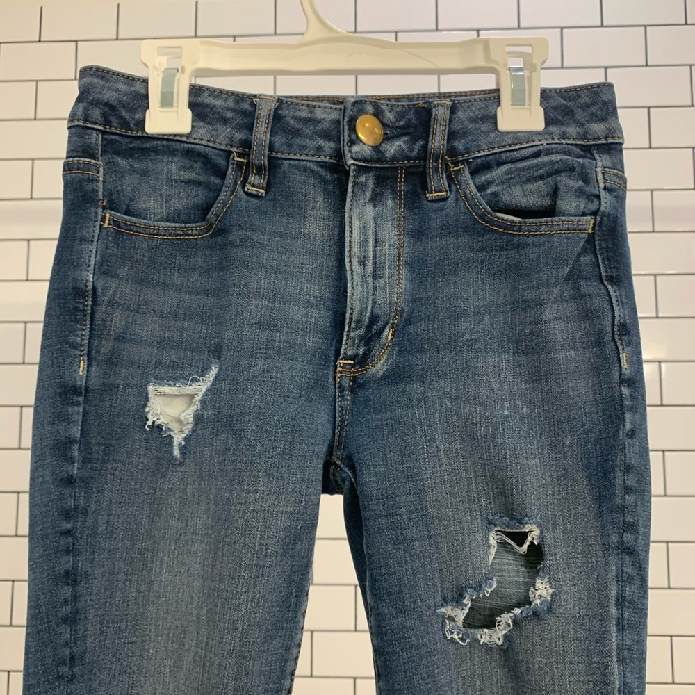 Faded Dark Denim Jeans